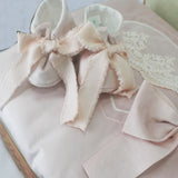Marlù Scarpine Rosa Cipria con Fiocco per Neonate