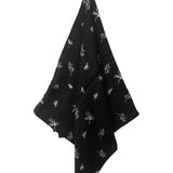 I'm Brian Foulard Nero Fantasia Floreale per Bambini