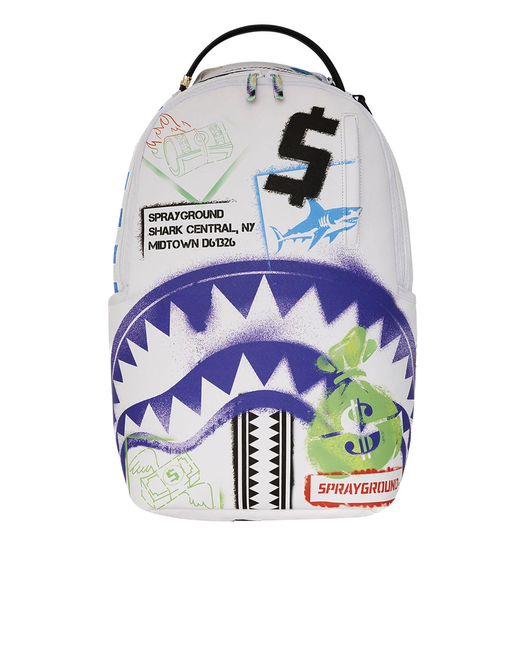 Sprayground Kids Zaino Shark Central Stencils Dlxsv