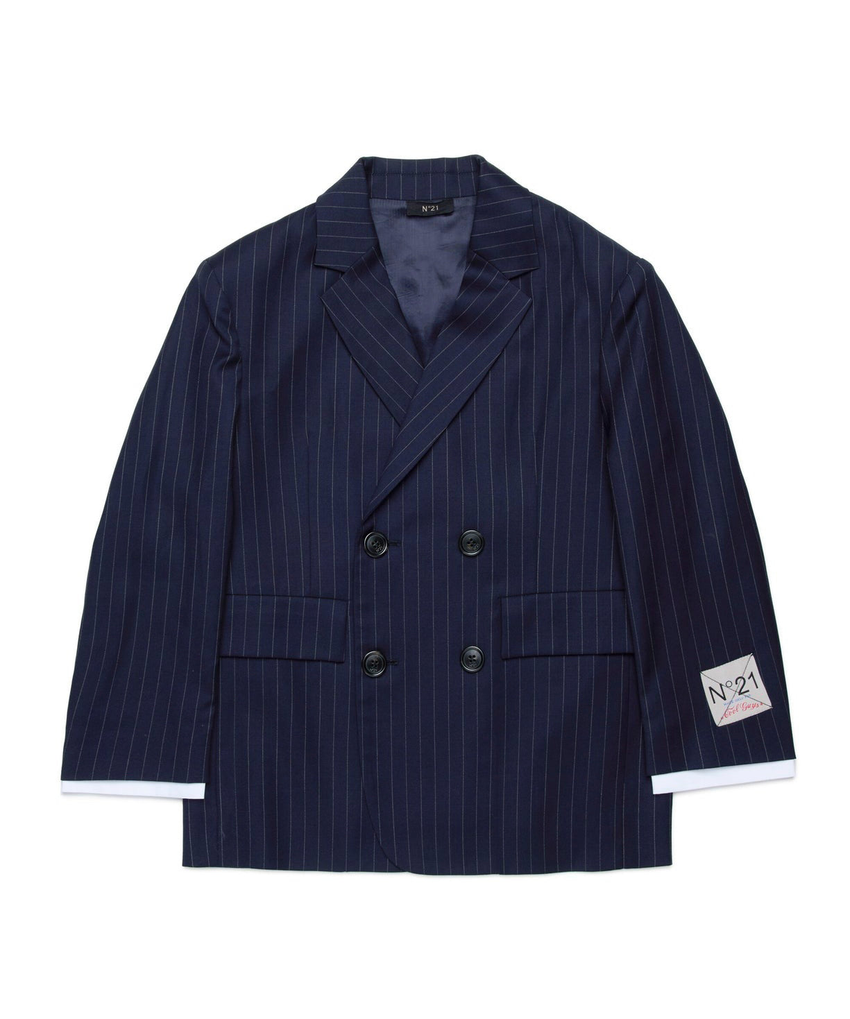 N°21 Kids Blazer Blu Gessato per Bambini