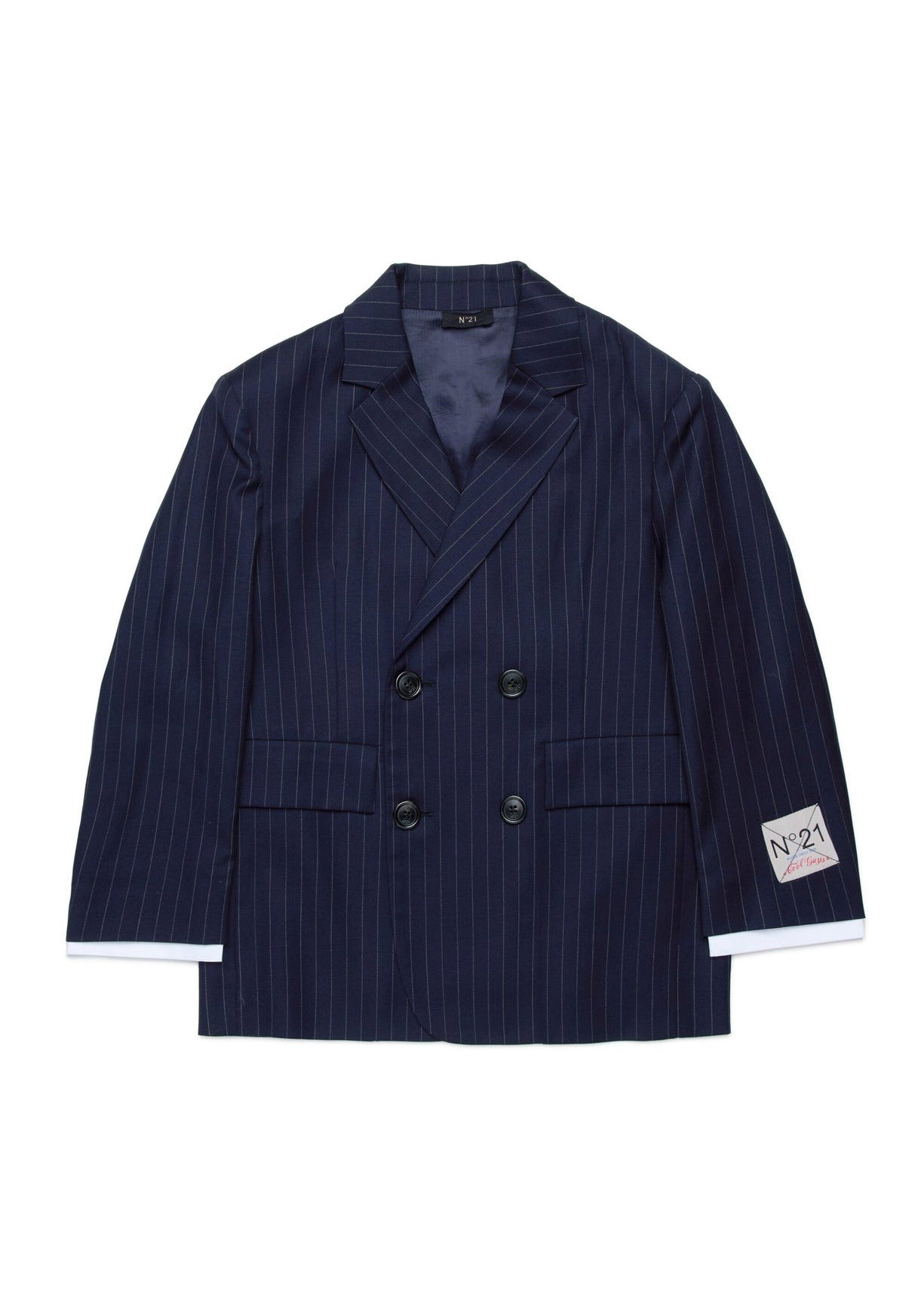 N°21 Kids Blazer Blu Gessato per Bambini