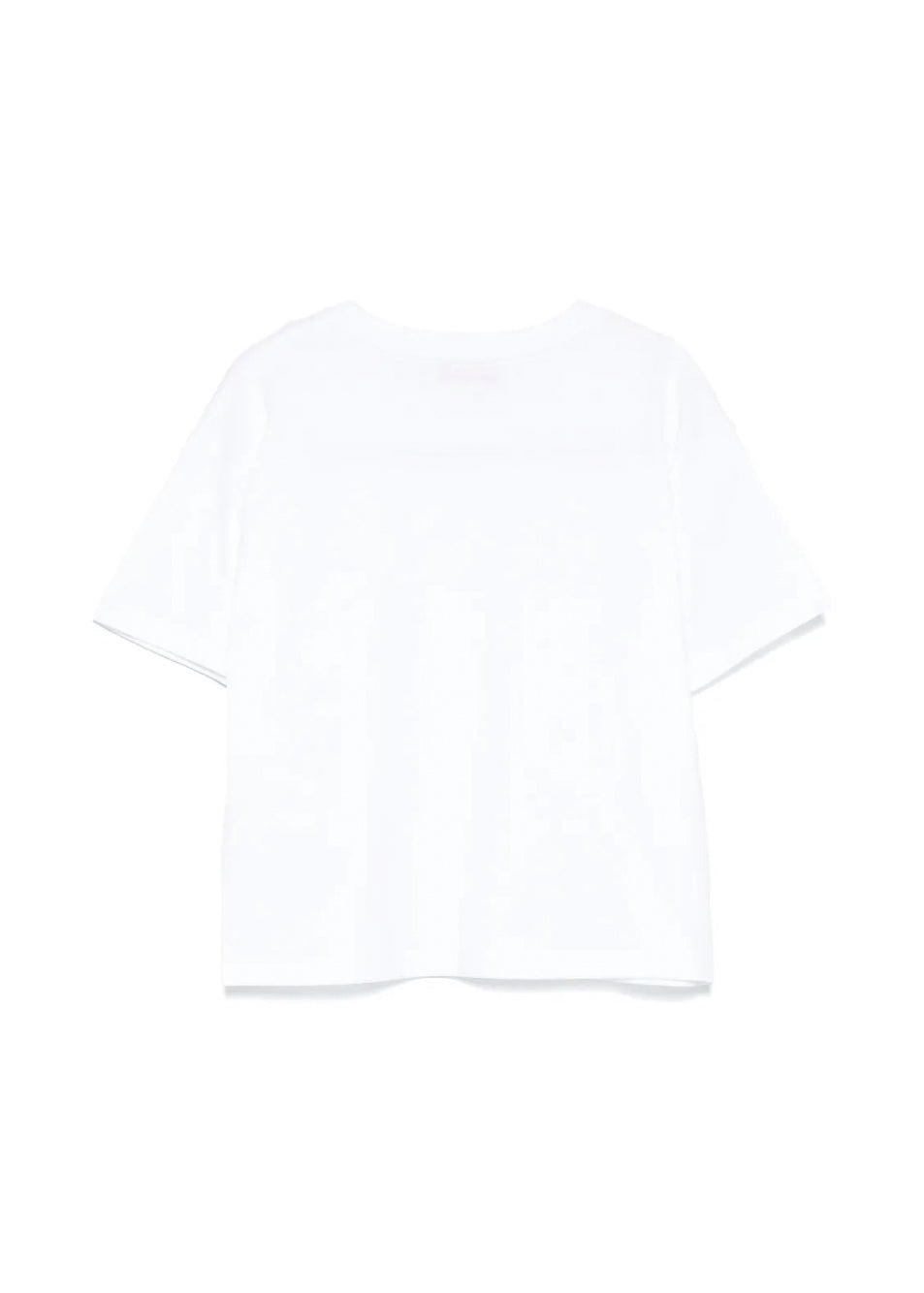 Dondup Kids T-Shirt Bianca Crop con Logo per Bambine