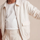 Eleventy Kids Giubbino Beige in Lino per Bambini