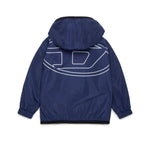 Diesel Kids Giubbino Blu Antivento con Macro Oval D
