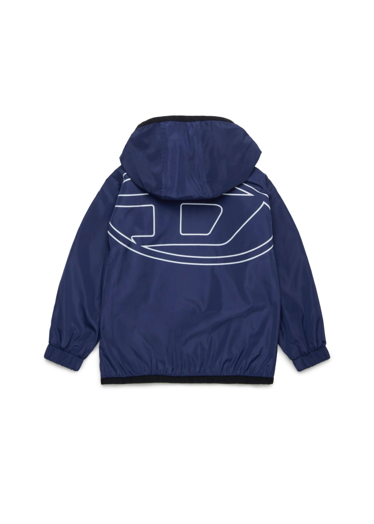 Diesel Kids Giubbino Blu Antivento con Macro Oval D