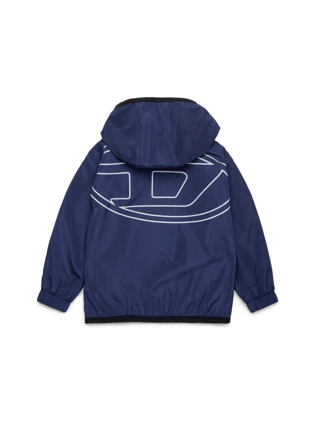 Diesel Kids Giubbino Blu Antivento con Macro Oval D