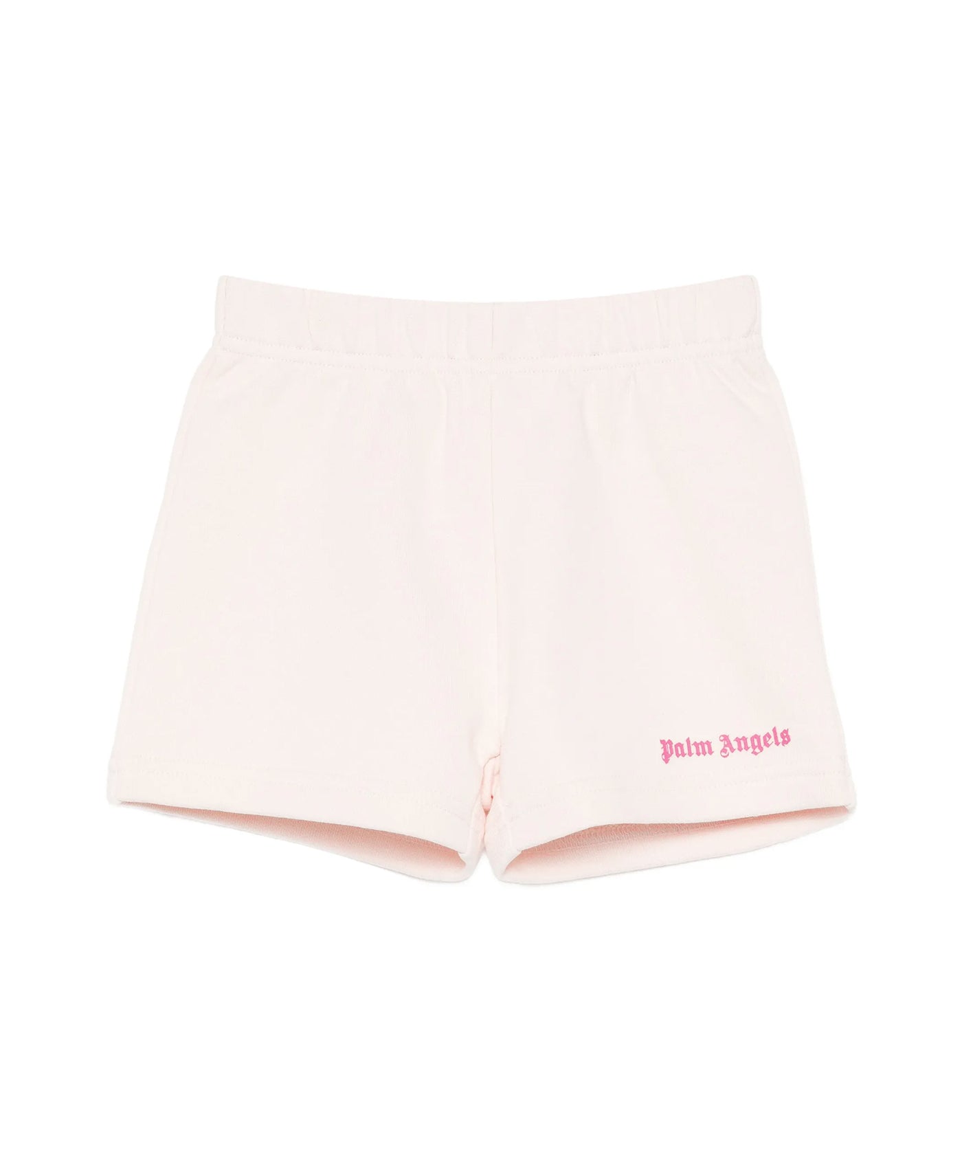 Palm Angels Kids Short Sabbia con Logo Fucsia per Neonate