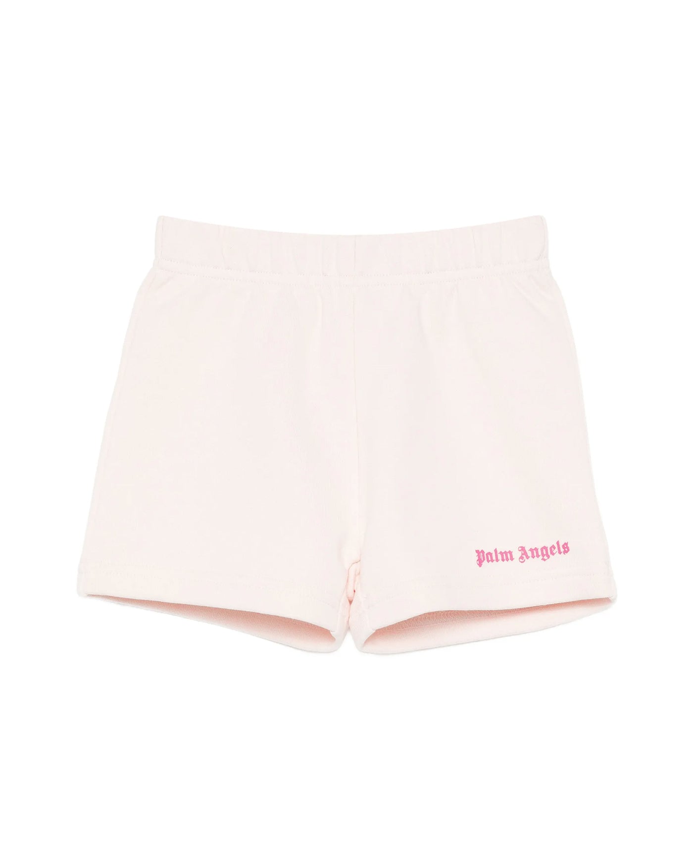 Palm Angels Kids Short Sabbia con Logo Fucsia per Neonate