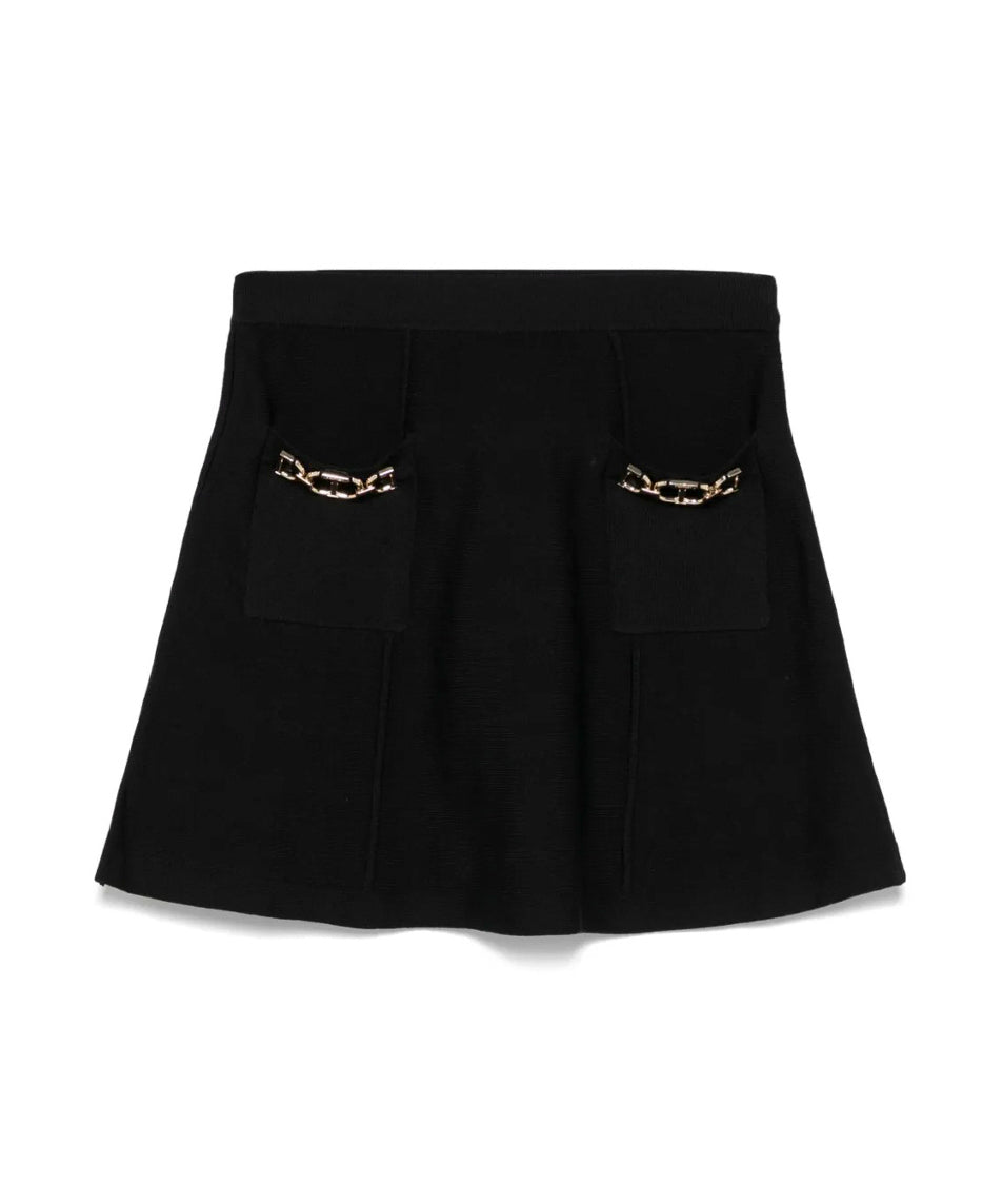 Twinset Kids Gonna Nera con Applicazioni per Bambine