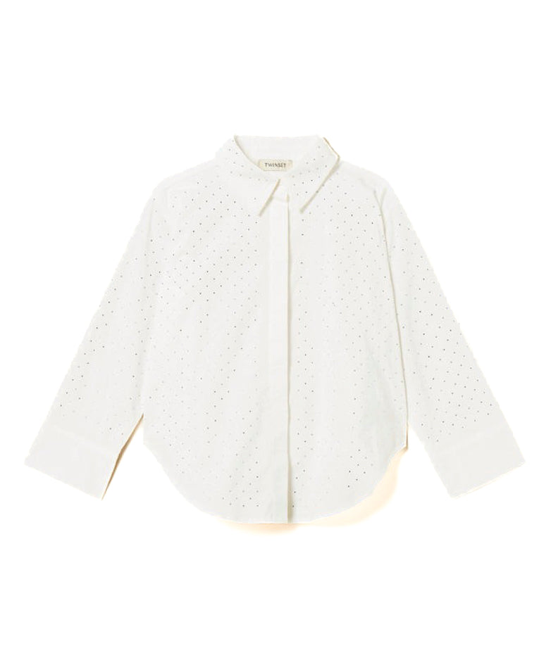 Twinset Kids Camicia con Motivo a Pois per Bambine