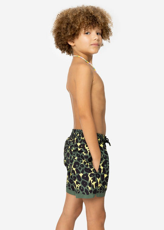 4GIVENESS Costume Boxer Fantasia Maculata Verde per Bambini