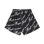 MSGM Kids Bermuda Nero con Stampa Logo All-over Florence Kids 