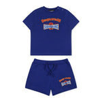 Dsquared2 Kids T-shirt Bluette con Shorts per Neonati