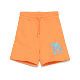 MSGM Kids Bermuda Arancione con Logo per Bambini