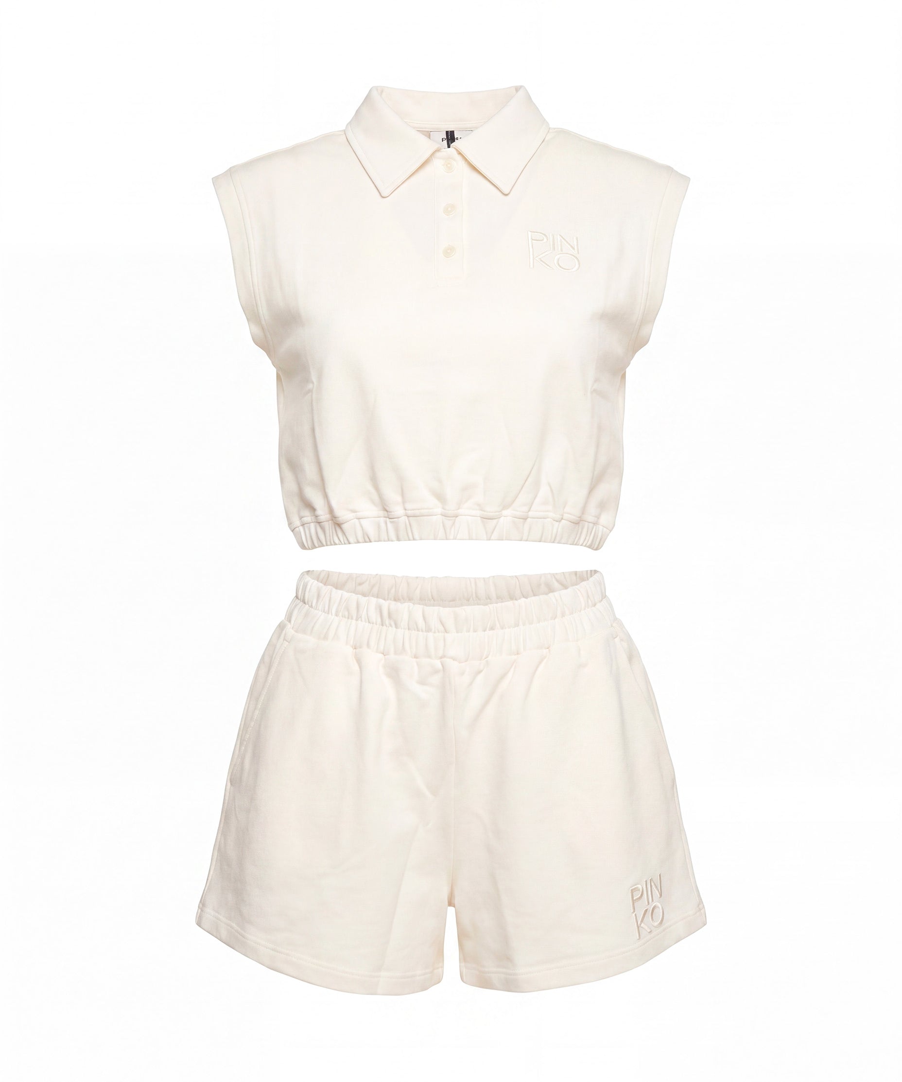 Pinko Kids Completo Maglia Crop e Short Pristine per Bambine