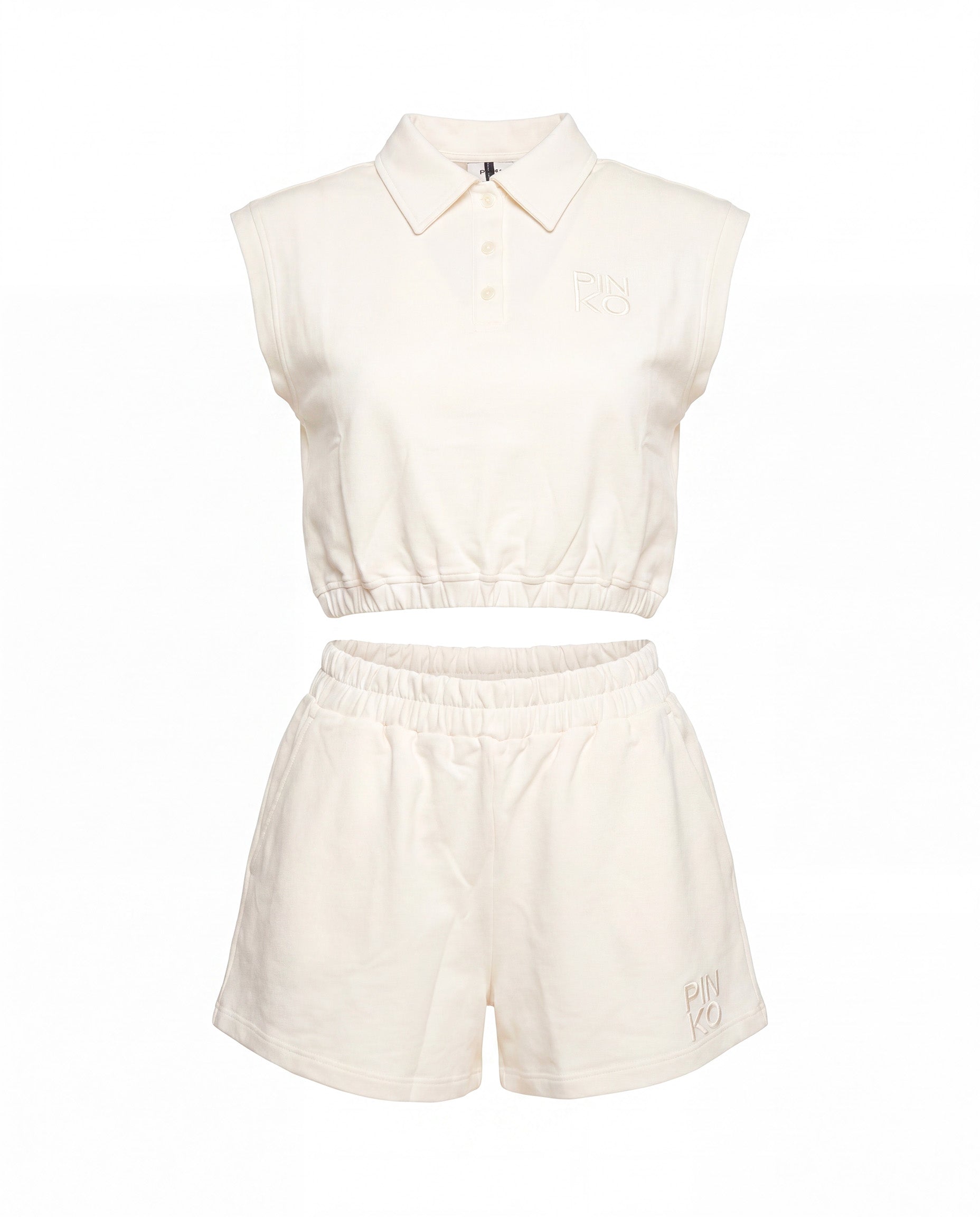 Pinko Kids Completo Maglia Crop e Short Pristine per Bambine