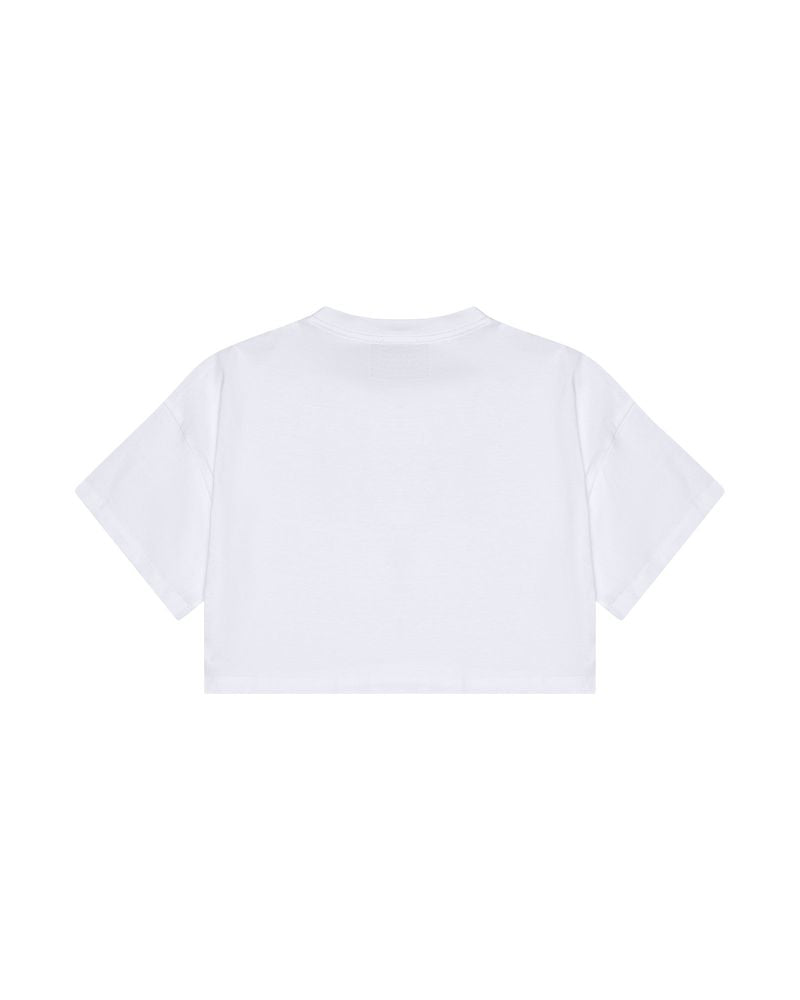 Iceberg Kids T-Shirt Bianco con Stampa Fucsia per Bambine