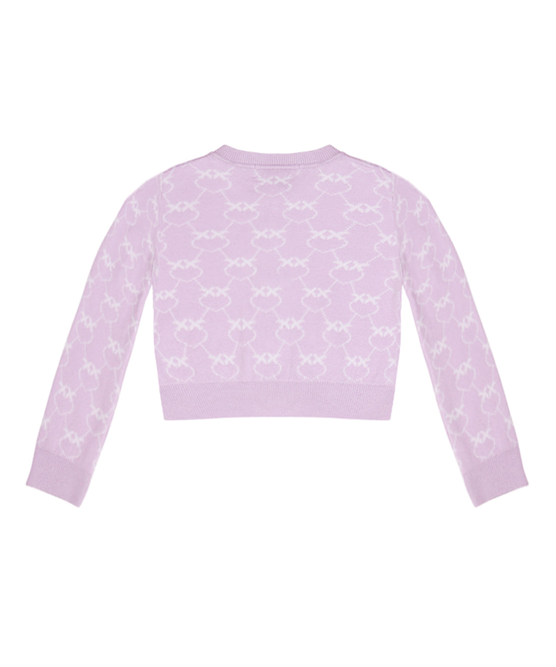 Pinko Kids Cardigan con Logo All-over Lilla
