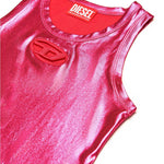 Diesel Kids Top Fucsia Metallizzato con Oval D per Bambine