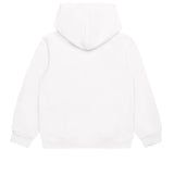Dsquared2 Kids Felpa Bianca con Cappuccio con Stampa Logo per Bambini