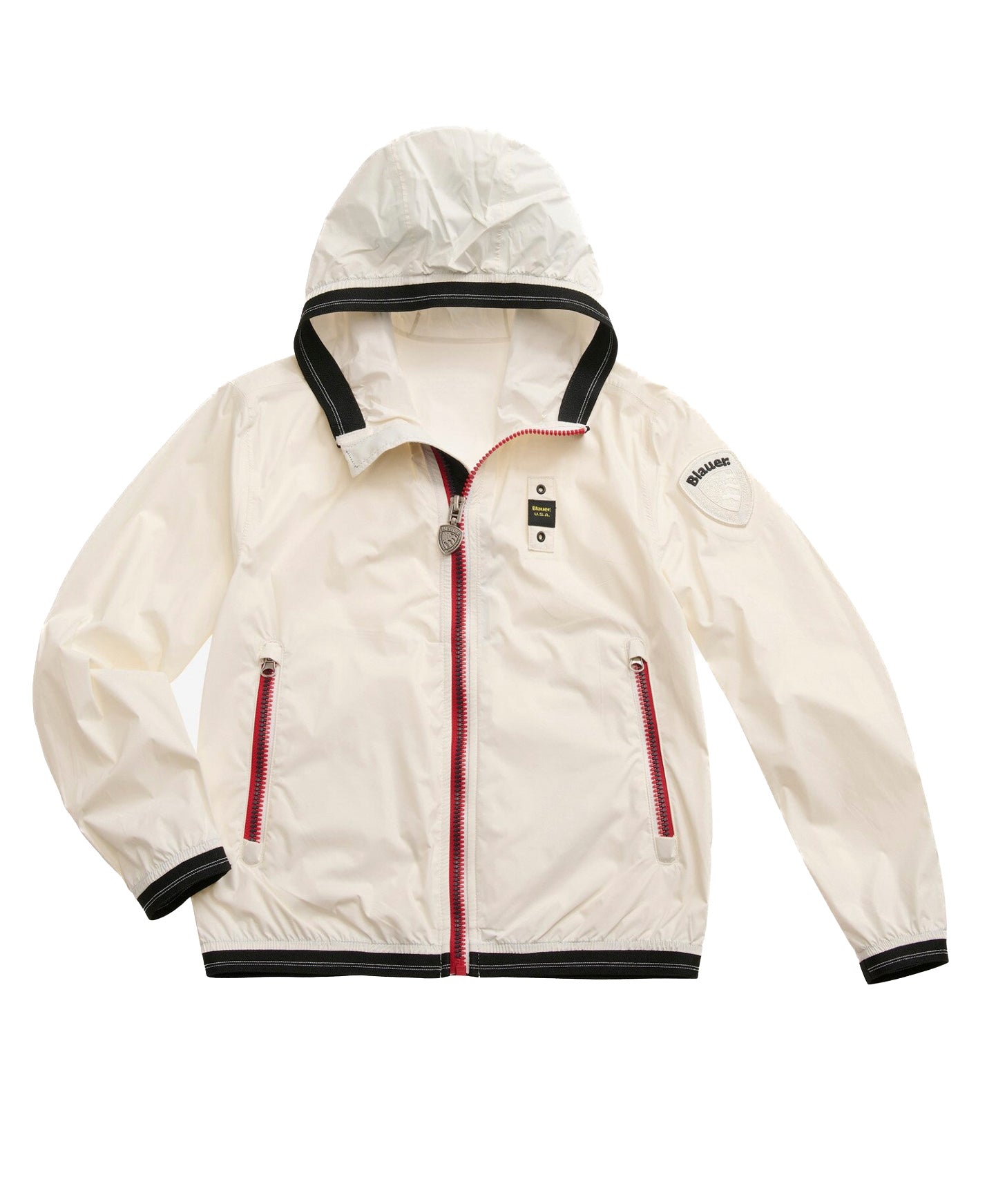 Blauer Kids Giubbino a Vento Nastrato Dodge Bianco per Bambini
