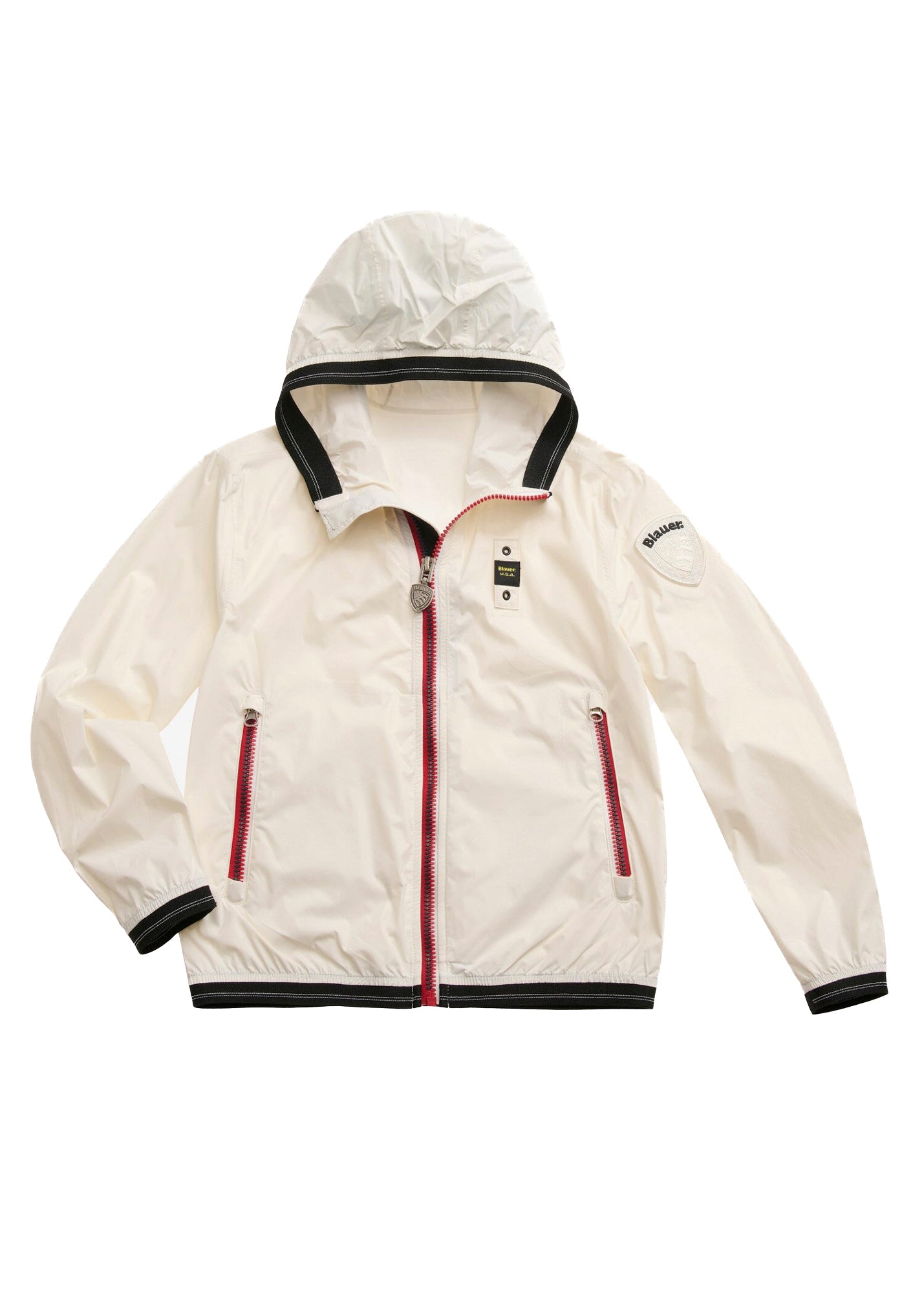 Blauer Kids Giubbino a Vento Nastrato Dodge Bianco per Bambini