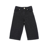 Elisabetta Franchi La Mia Bambina Denim Scuro con Dettaglio Logo Retro per Neonate