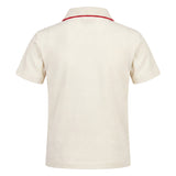 Calvin Klein Kids Polo Beige con Dettagli Rossi per Bambini