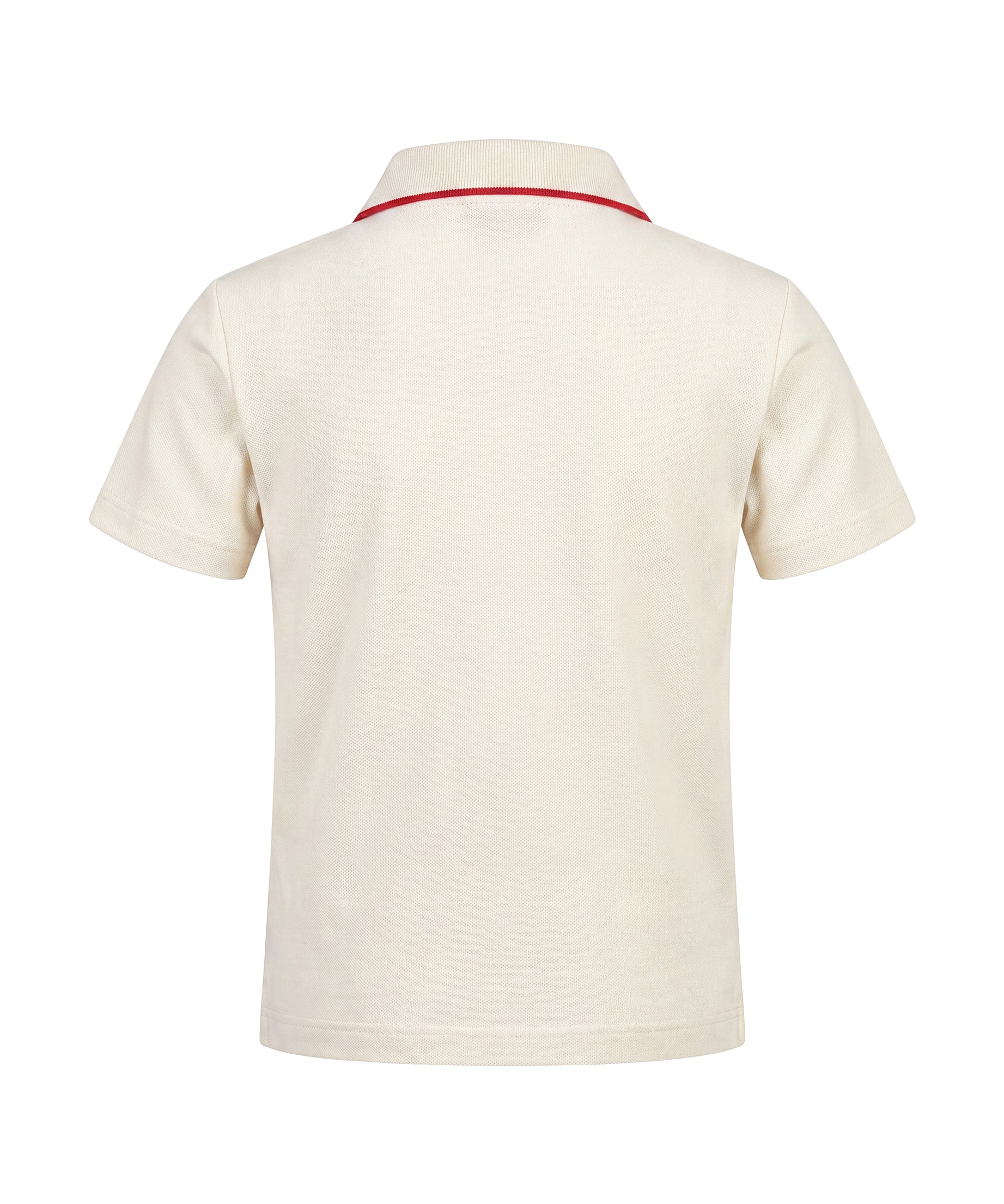 Calvin Klein Kids Polo Beige con Dettagli Rossi per Bambini