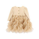 Angel's Face Abito Sabbia con Tulle per Neonate (retro)