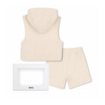 Boss Kids Completo Beige con Logo per Neonati
