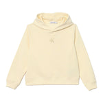 Calvin Klein Kids Felpa Panna con Cappuccio per Bambine