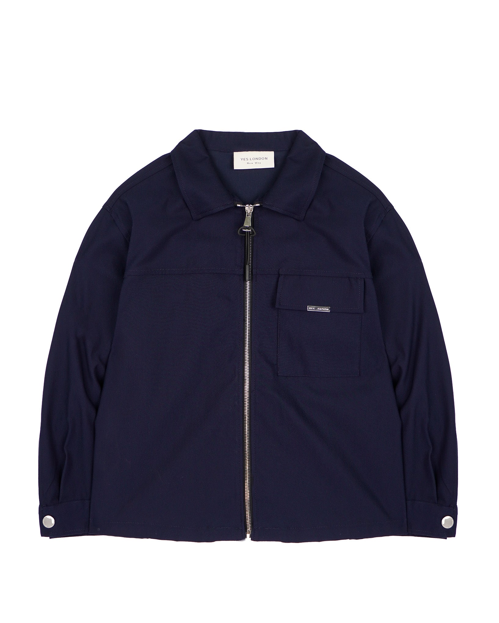 Yes London Kids Camicia Blu con Zip per Bambini