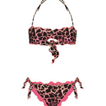 F**K Kids Costume Fantasia Leopardato Rosa per Bambine