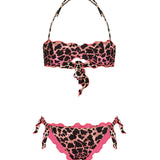 F**K Kids Costume Fantasia Leopardato Rosa per Bambine