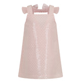 Simonetta Kids Abito Cerimonia Rosa a Pailettes con Applicazioni per Bambine