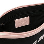 Msgm Kids Borsa Clutch Nera con Stampa Logo