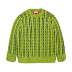 Diesel Kids Maglione Intrecciato Verde per Bambini