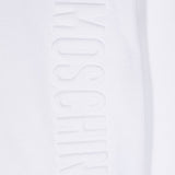Moschino Kids Felpa Bianca con Cappuccio con Logo per Bambini dettaglio)