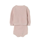 Elisabetta Franchi La Mia Bambina T-shirt con Culotta Rosa con Logo per Neonate