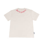 Palm Angels Kids T-Shirt Rosa con Logo Fucsia per Bambine