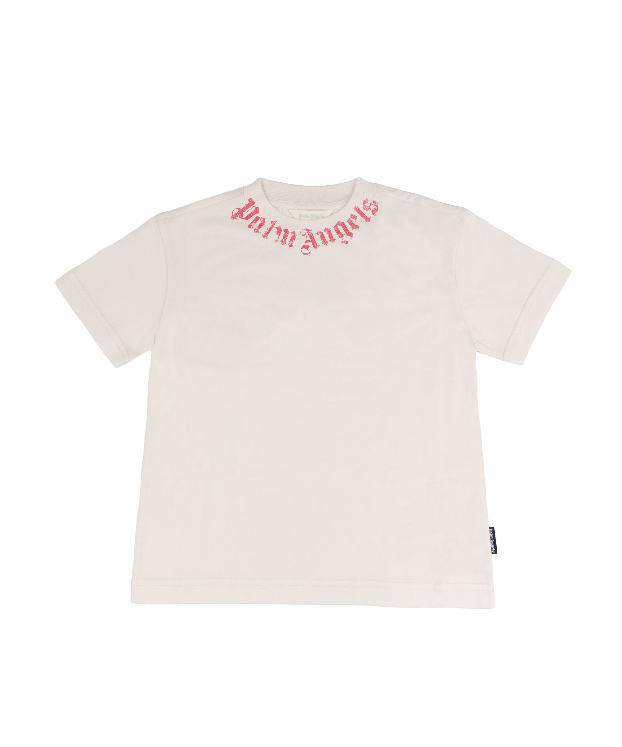Palm Angels Kids T-Shirt Rosa con Logo Fucsia per Bambine
