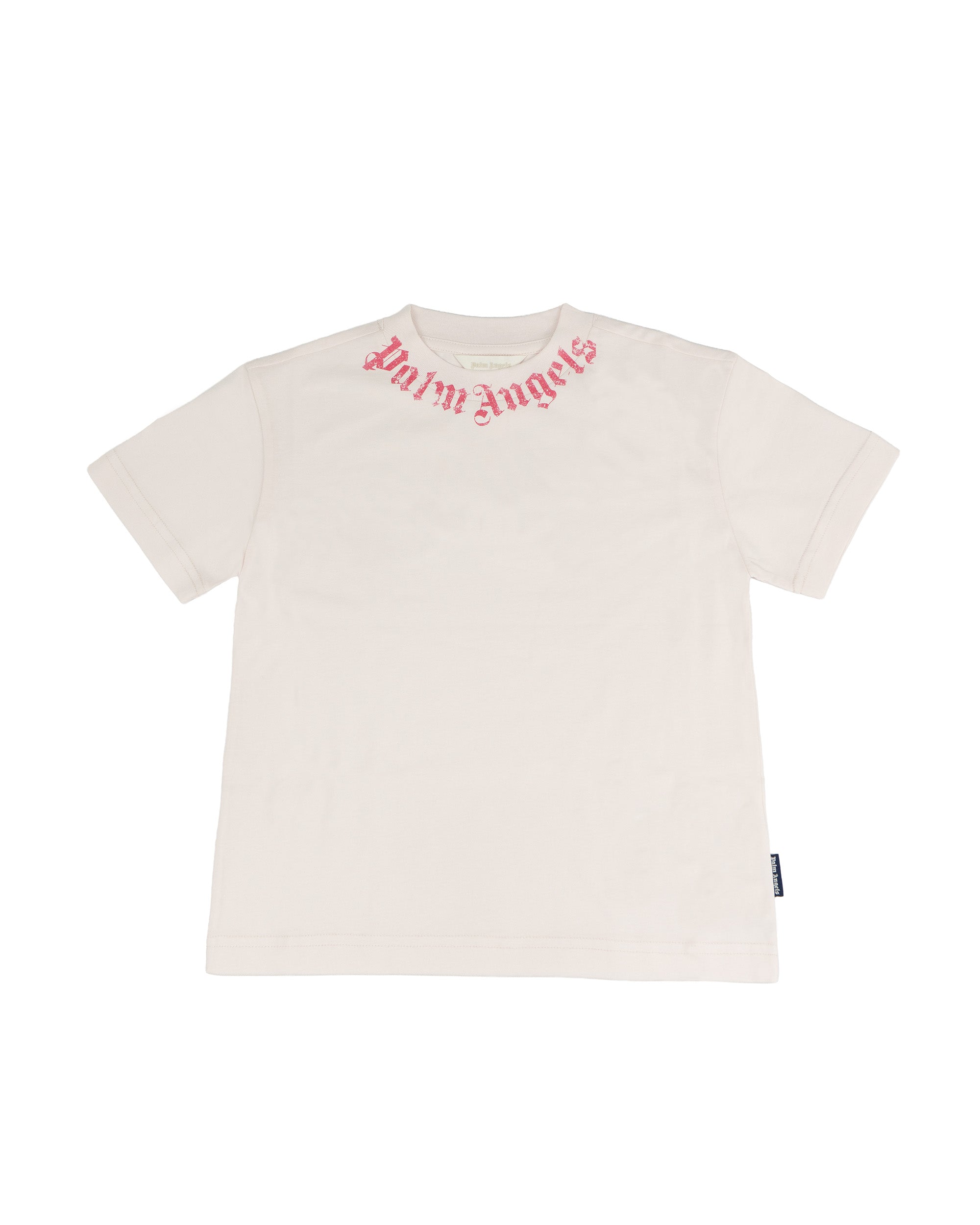 Palm Angels Kids T-Shirt Rosa con Logo Fucsia per Bambine