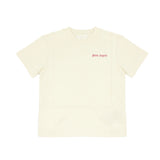 Palm Angels Kids T-Shirt Beige con Logo Fucsia per Bambina