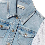 Twinset Kids Giubbino Jeans con Ricamo per Bambine