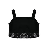 Vicolo Kids Top Nero con Applicazione Strass per Bambine