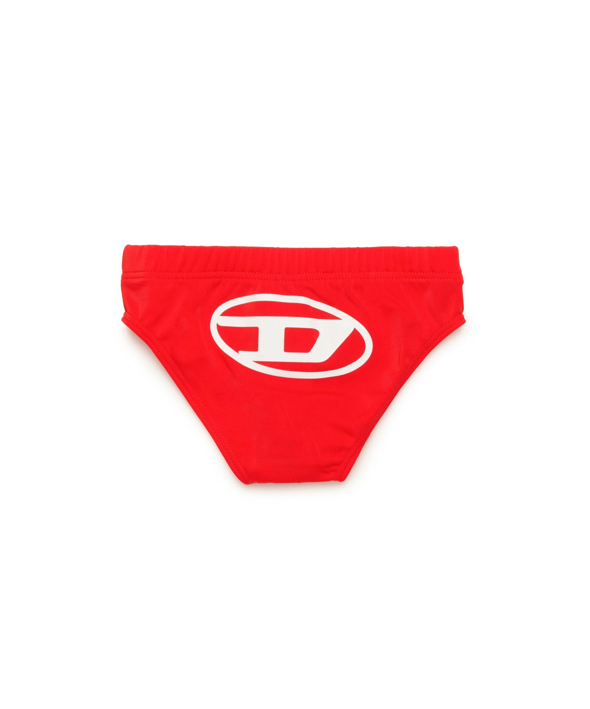 Diesel Kids Costume Slip Rosso con Oval D per Neonati