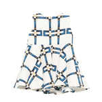 Elisabetta Franchi La Mia Bambina Abito Avorio con Motivo Catene Blu per Neonate