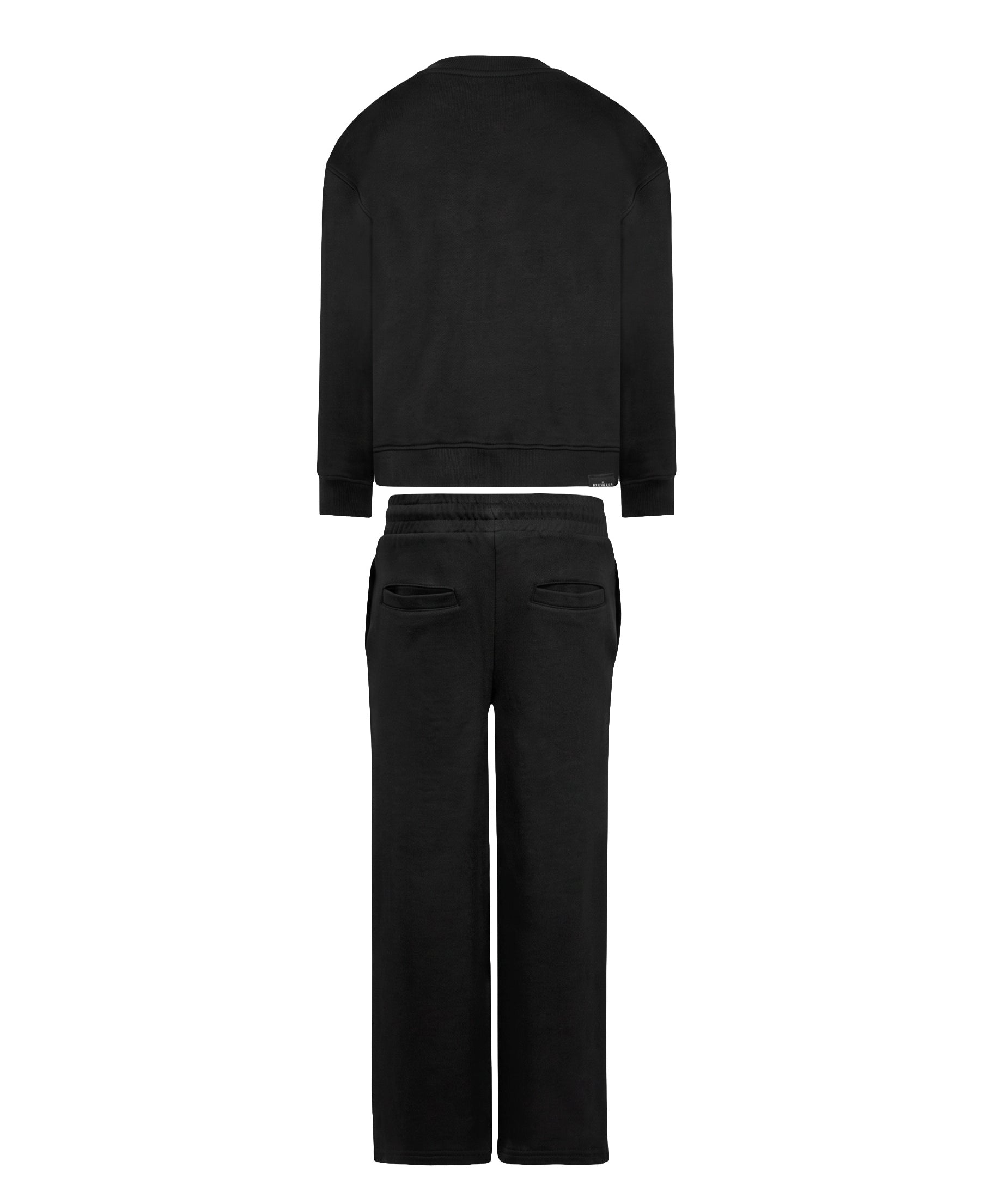 John Richmond Kids Tuta Nero con Stampa Logo Stella per Bambine