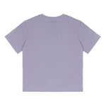 Elisabetta Franchi La Mia Bambina T-shirt Lilla con Strass e Logo per Bambine